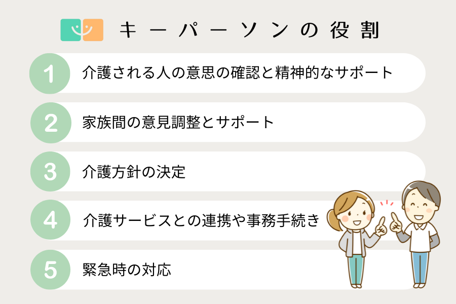 介護のキーパーソンの5つの役割