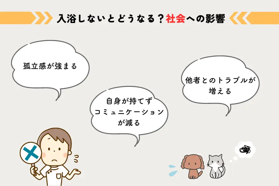 高齢者が入浴しないとどうなる？社会的な影響